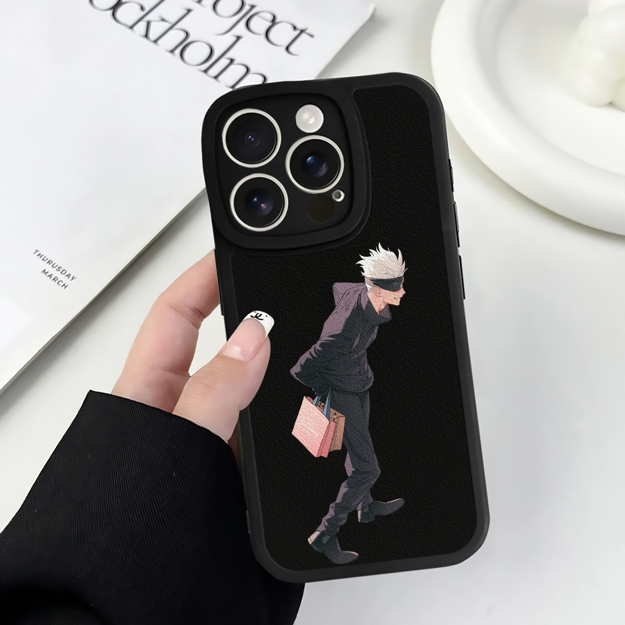 （画像用） 呪術廻戦 Jujutsu Kaisen 【iPhone 16シリーズ対応】シリコンスマホケース（レザー調） 材質：シリコン